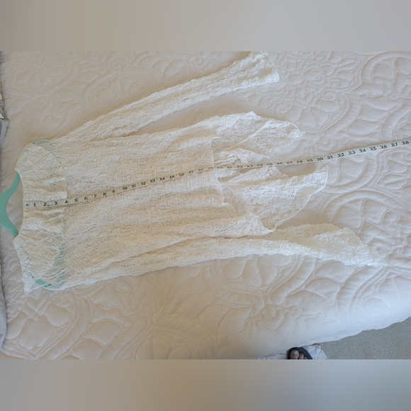 Free People Laney Stretch Lace Cardi Size Large - Picture 7 of 10